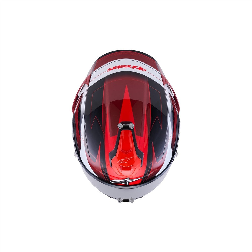 Alpinestars Supertech R7 Helmet Kinetis - Black/Red/White Gloss