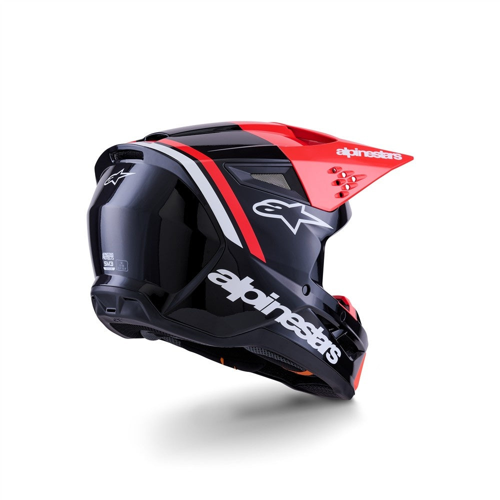 Alpinestars S-M3 Radium Helmet -Black/Red Fluoro/White Gloss