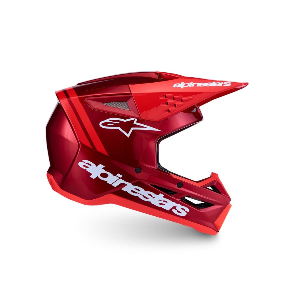 Alpinestars S-M3 Radium MX Helmet - Red Metallic/Red Fluoro/White Gloss