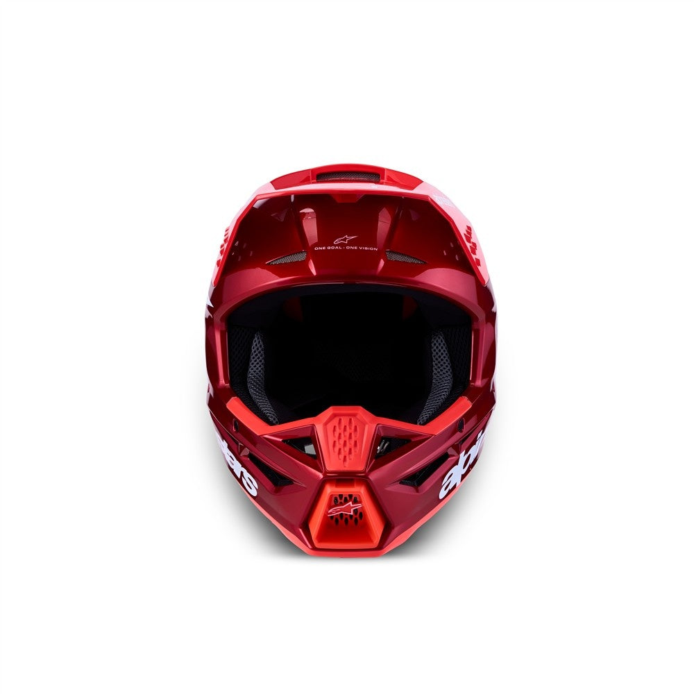 Alpinestars S-M3 Radium MX Helmet - Red Metallic/Red Fluoro/White Gloss