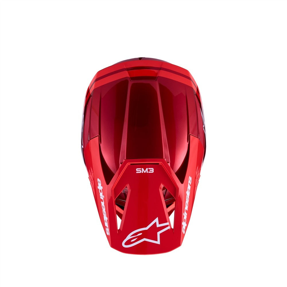 Alpinestars S-M3 Radium MX Helmet - Red Metallic/Red Fluoro/White Gloss