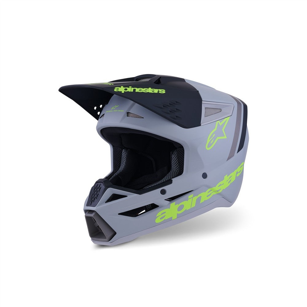 Alpinestars S-M3 Radium Helmet - Gray/Black/Yellow Fluoro