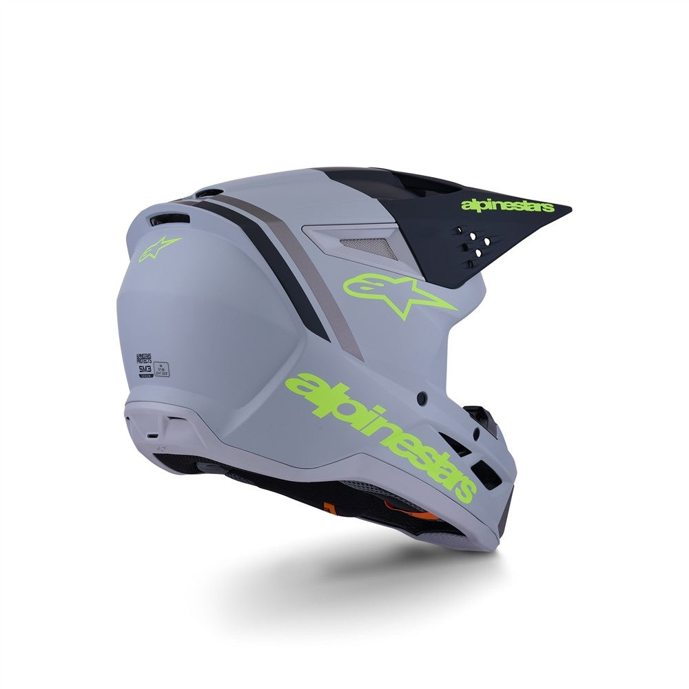 Alpinestars S-M3 Radium Helmet - Gray/Black/Yellow Fluoro