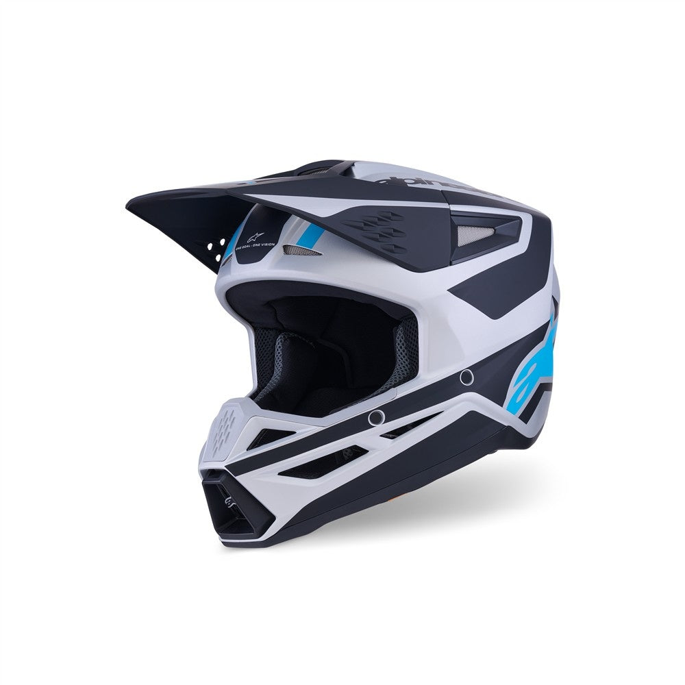 Alpinestars S-M3 Heat Helmet - Silver/Blue/Black Matte