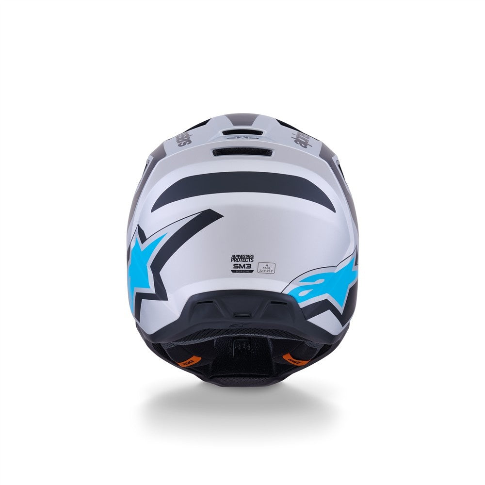 Alpinestars S-M3 Heat Helmet - Silver/Blue/Black Matte