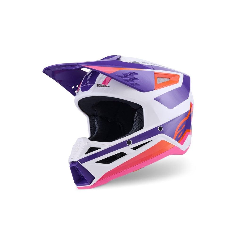 Alpinestars S-M3 Heat Helmet  - White/Purple/Pink Gloss