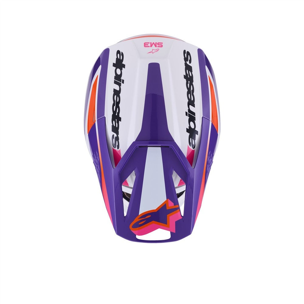 Alpinestars S-M3 Heat Helmet  - White/Purple/Pink Gloss