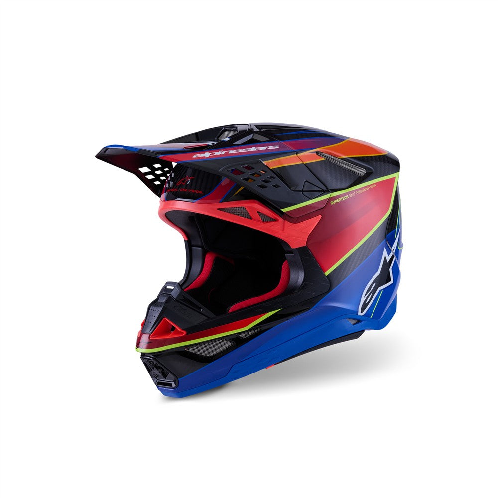 Alpinestars Supertech S-M10 Helmet Era Blue/Red/Yellow Fluoro Gloss