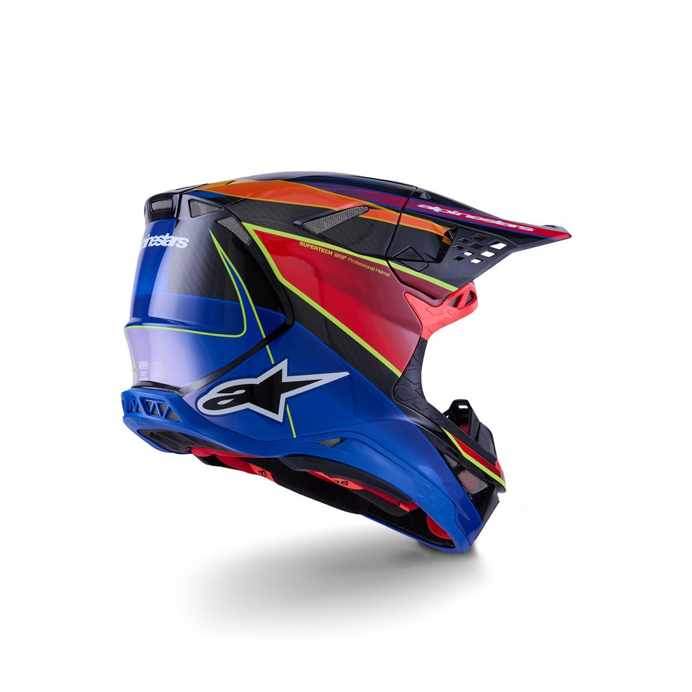 Alpinestars Supertech S-M10 Helmet Era Blue/Red/Yellow Fluoro Gloss