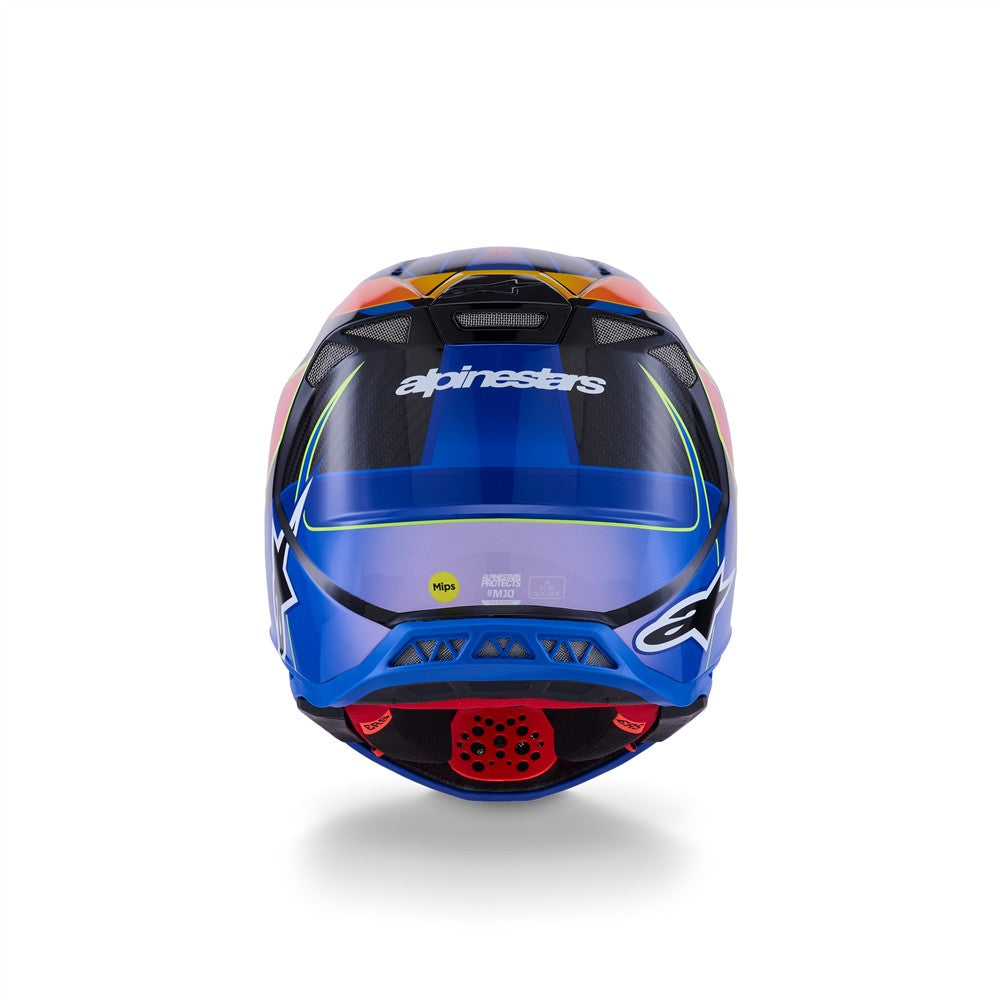 Alpinestars Supertech S-M10 Helmet Era Blue/Red/Yellow Fluoro Gloss