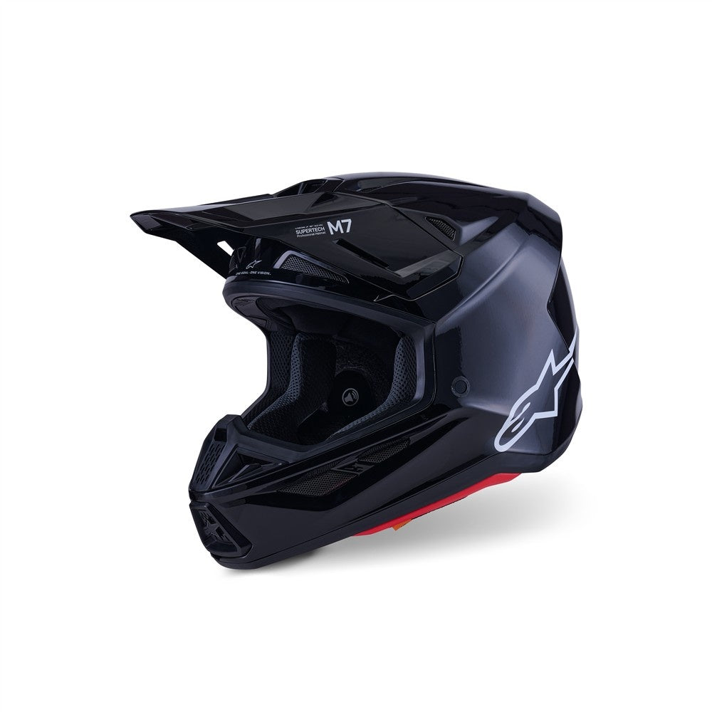 Alpinestars S-M7 Helmet - Solid Gloss Black
