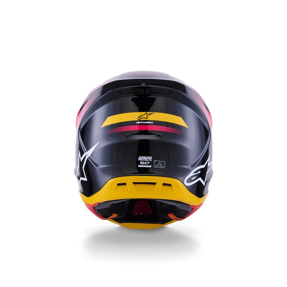 Alpinestars S-M7 Rise Helmet - Black/Yellow/Pink