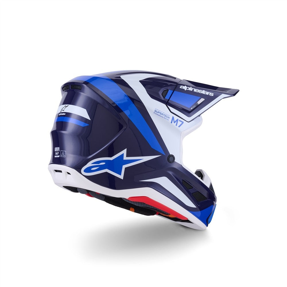 Alpinestars S-M7 Rise Helmet - Blue/White Gloss