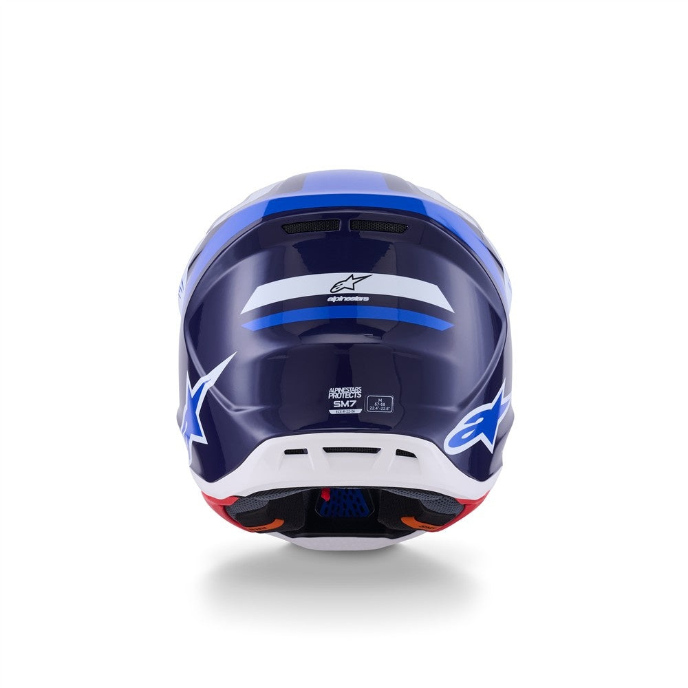 Alpinestars S-M7 Rise Helmet - Blue/White Gloss