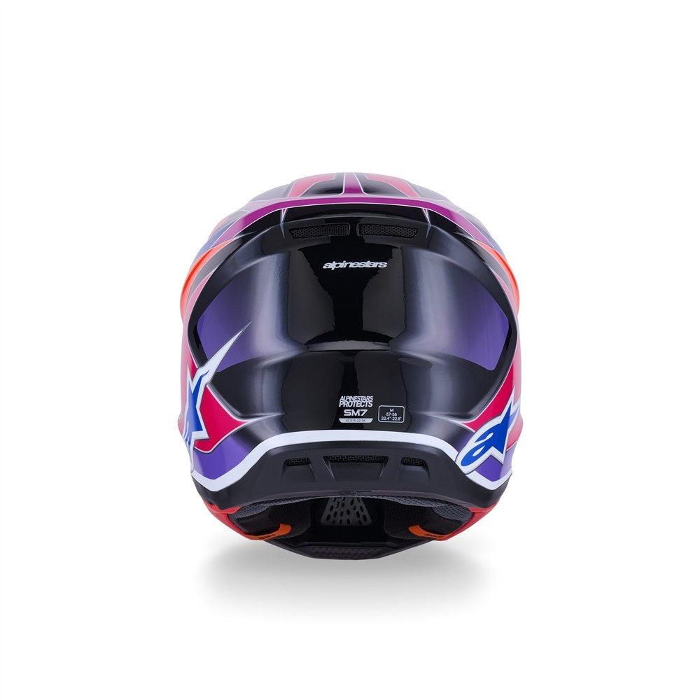 Alpinestars S-M7 Fuse Helmet - Blue/Purple/Pink Gloss