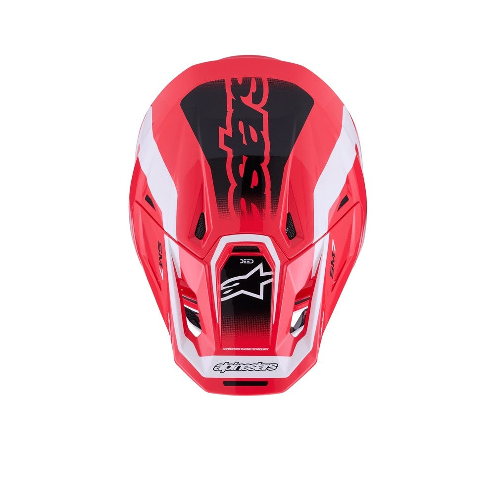 Alpinestars S-M7 Deed Helmet - Red/Black/White Gloss