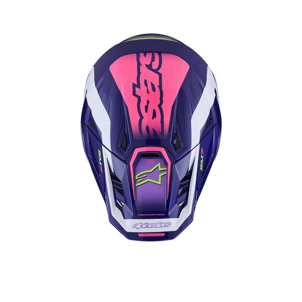 Alpinestars S-M7 Deed Helmet - Purple/Pink Gloss