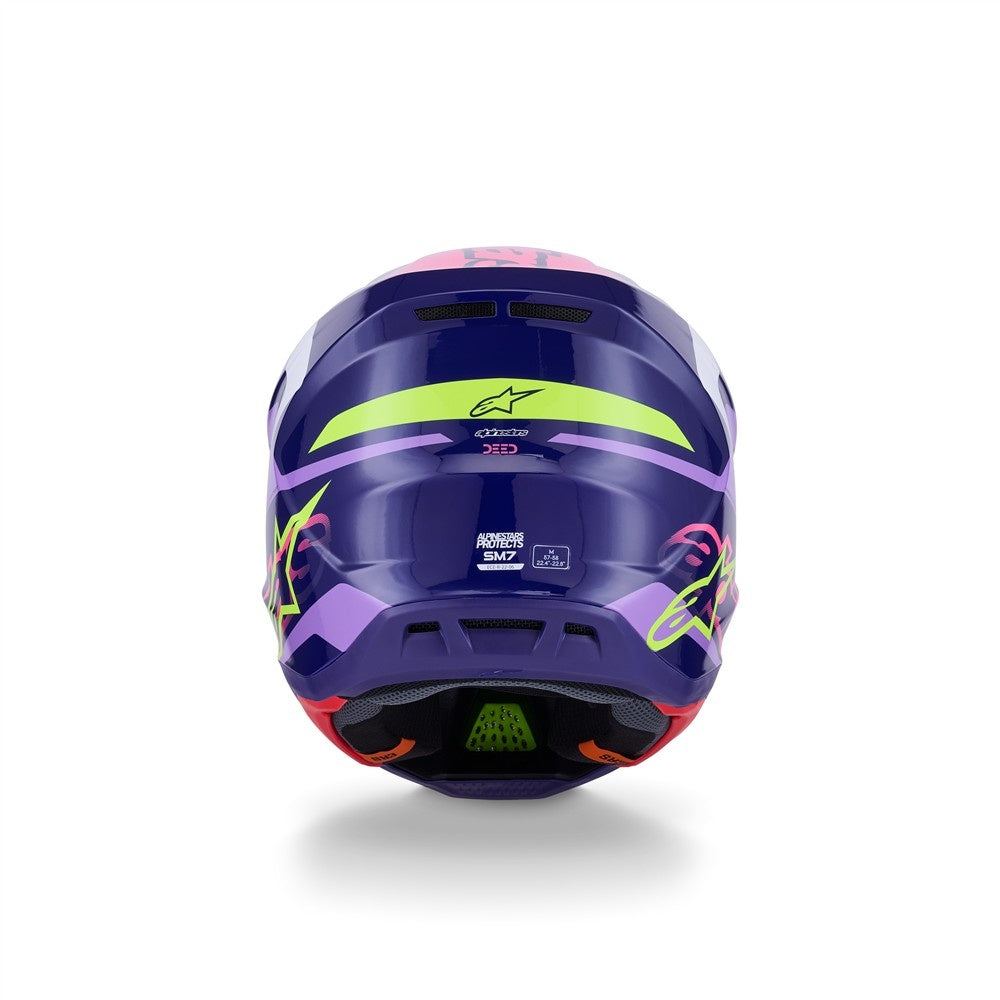 Alpinestars S-M7 Deed Helmet - Purple/Pink Gloss