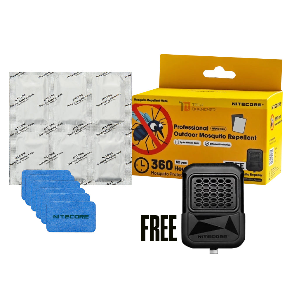 NITECORE PROFESSIONAL OUTDOOR MOSQUITO REPELLENT MATS WITH FREE MOSQUITO REPELLER