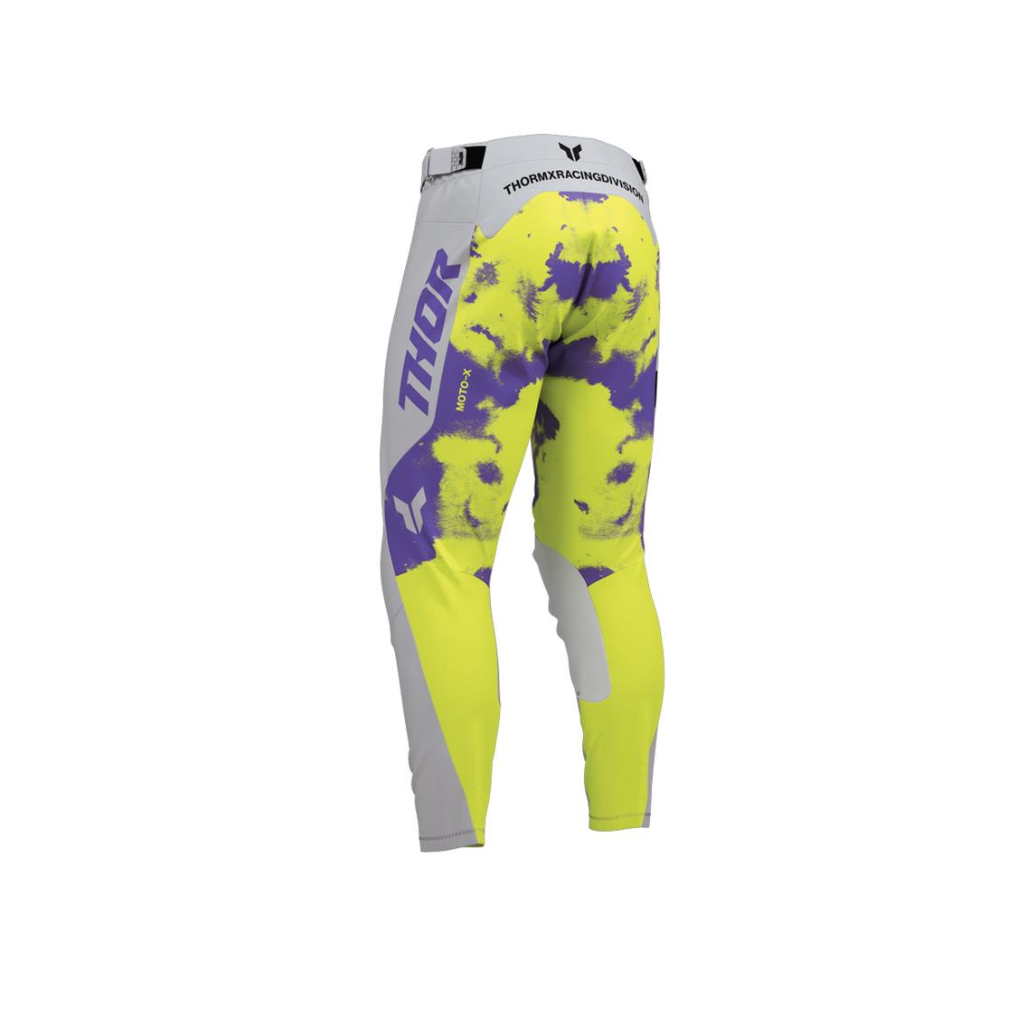 THOR MX PANT YOUTH LAUNCHMOD BLEACH GRAY/ACID