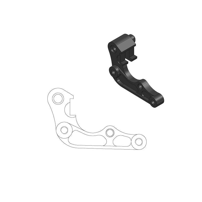 BRAKE CALIPER ADAPTER MOTO MASTER OVERSIZE 270MM HONDA CRF250R 15-18 CRF450R 15-18 CRF450RX 17-18