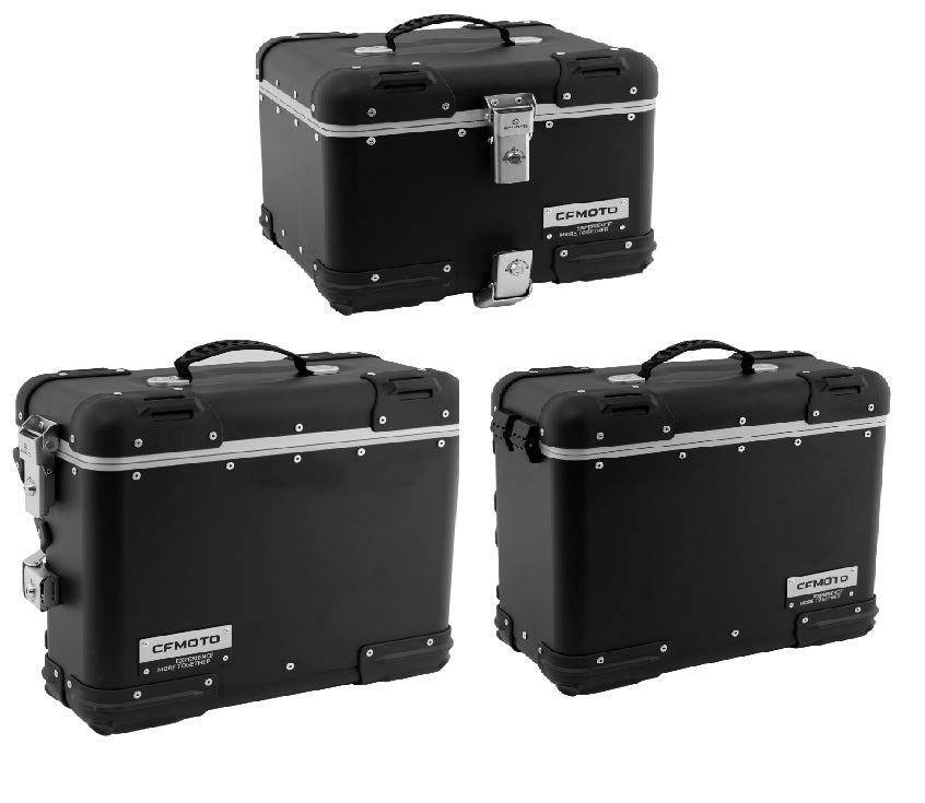 CFMOTO 800MT-X Three-Piece Aluminium Luggage Kit - Black