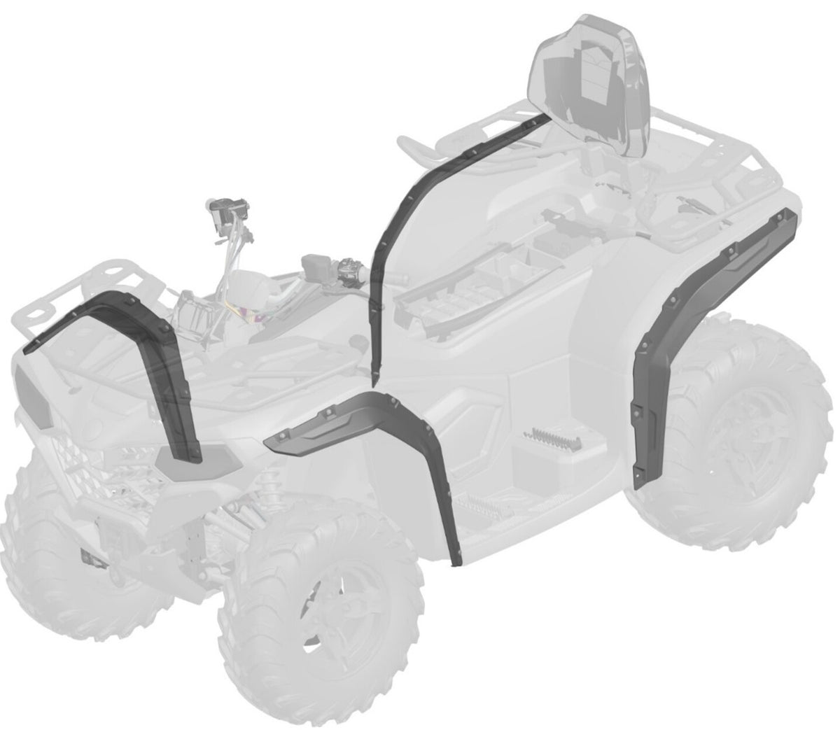 CFMOTO Extended Fender Assembly - CFORCE 400 / CFORCE 520