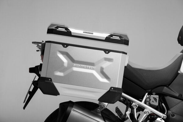 SW MOTECH TRAX ADVENTURE SIDE CASE RIGHT ALUMINUM 37L SILVER