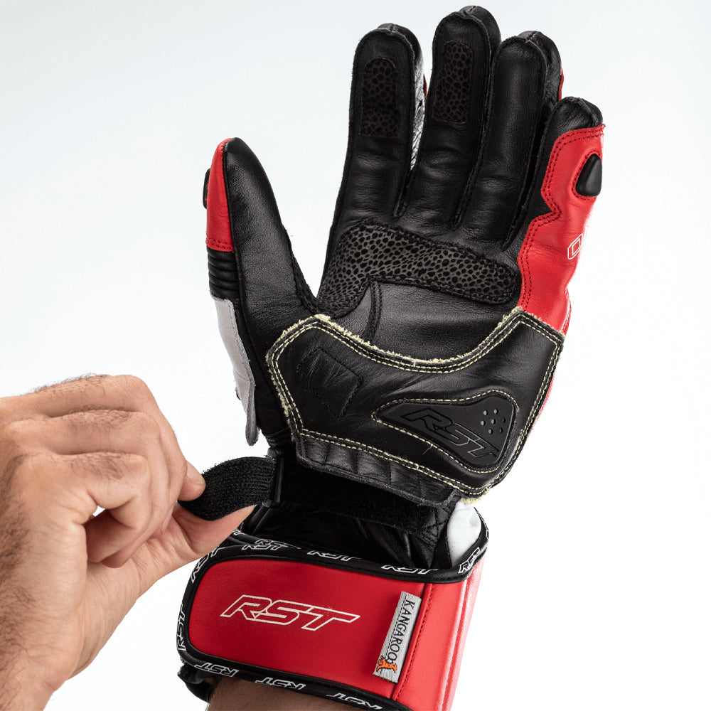 RST TRACTECH EVO 4 CE LEATHER GLOVE [RED] 4
