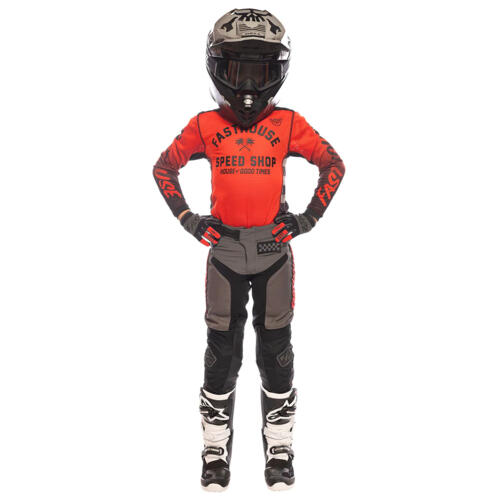 Youth Grindhouse Pant - Grey/Red