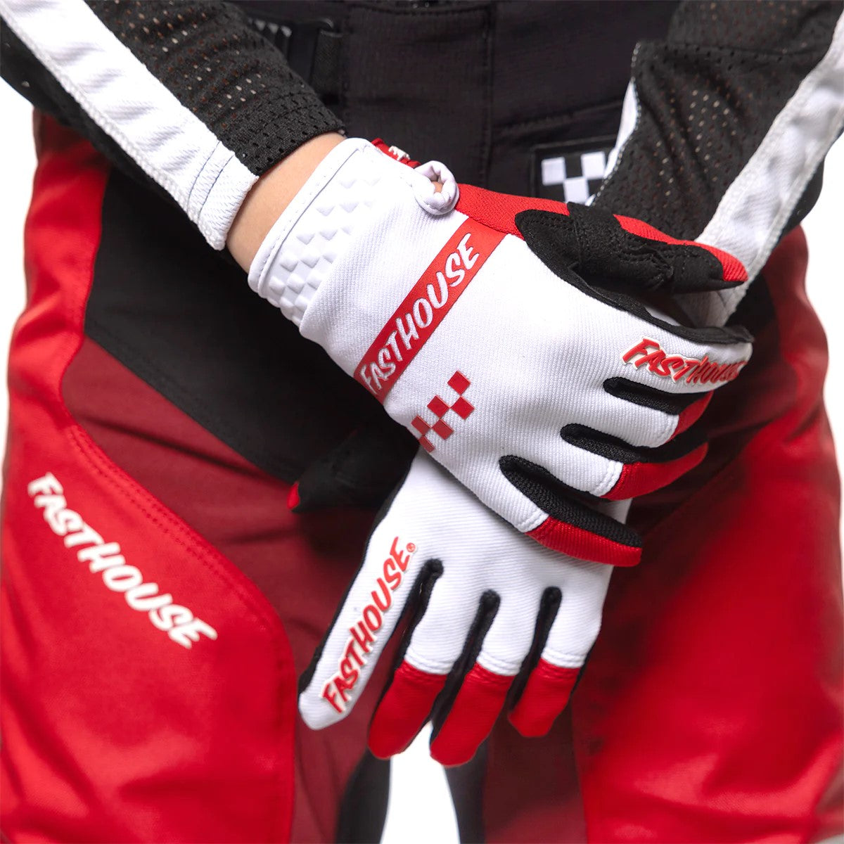 Youth Speed Style Mod Glove - Red/White