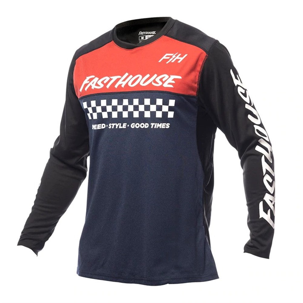 Alloy Mesa L/S Jersey - Red/Navy