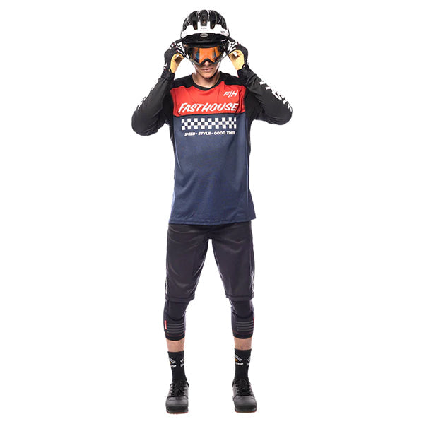 Alloy Mesa L/S Jersey - Red/Navy