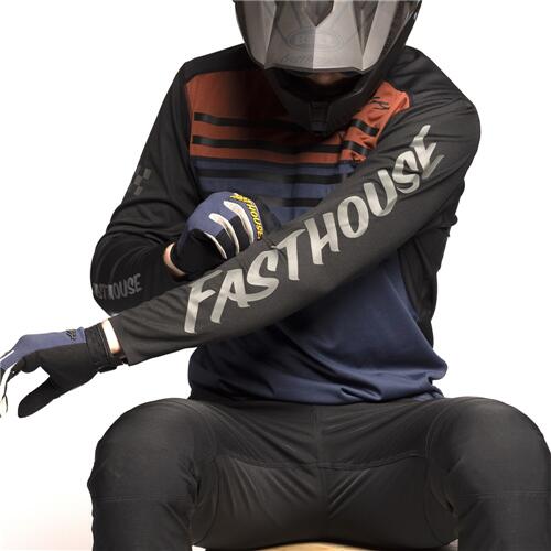 Alloy Sidewinder LS Jersey - Rust/Midnight Navy