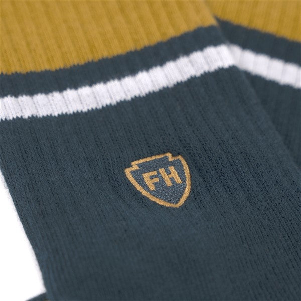 Venice Sock - Navy/Gold