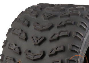 ASSEMBLY - 8"x5.50" Galv Rim, 4/4" PCD, 19/7-8 6PR KA407 Knobbly ATV Tyre