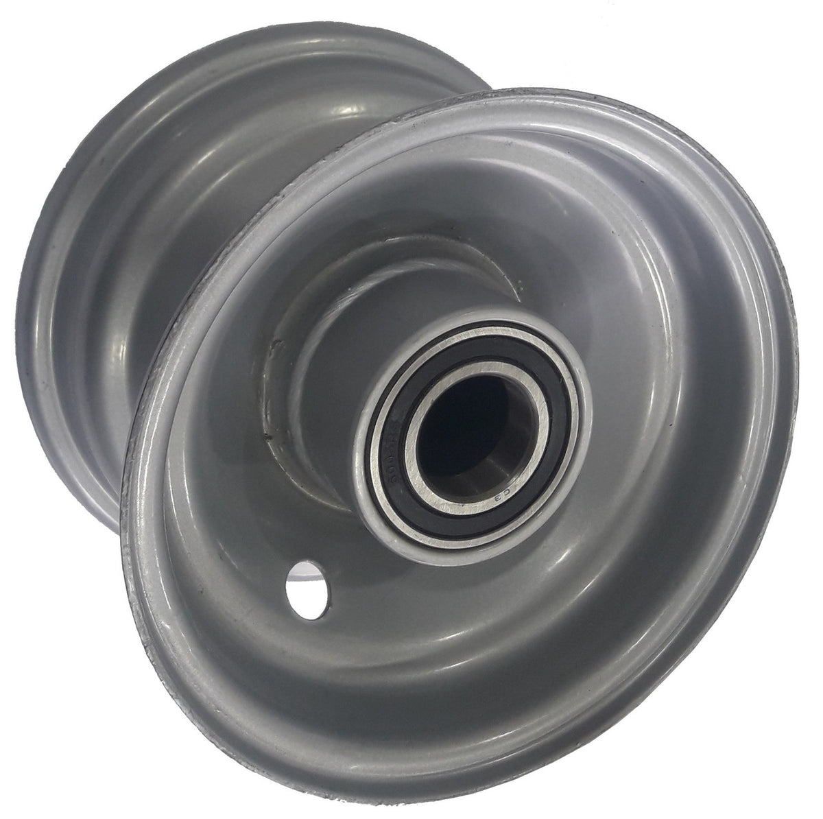 4"x2.50" Steel Rim, 35mm Bore, 75mm Hub Length, 35mm x 15mm High Speed Bearings