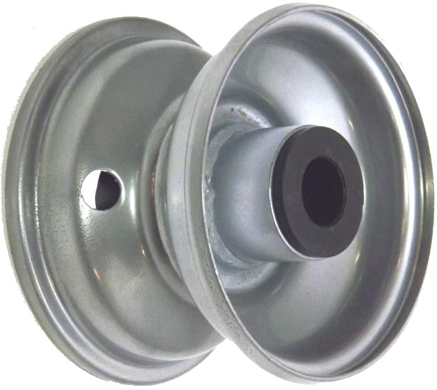 4"x2.50" Steel Rim, 2" Bore, 81mm Hub Length, 2" x ¾" Nylon Bushes