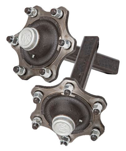 Hub Set, 5000kg, Steel, High Speed Taper Bearings, 6/205mm PCD, 60mm Square Axle