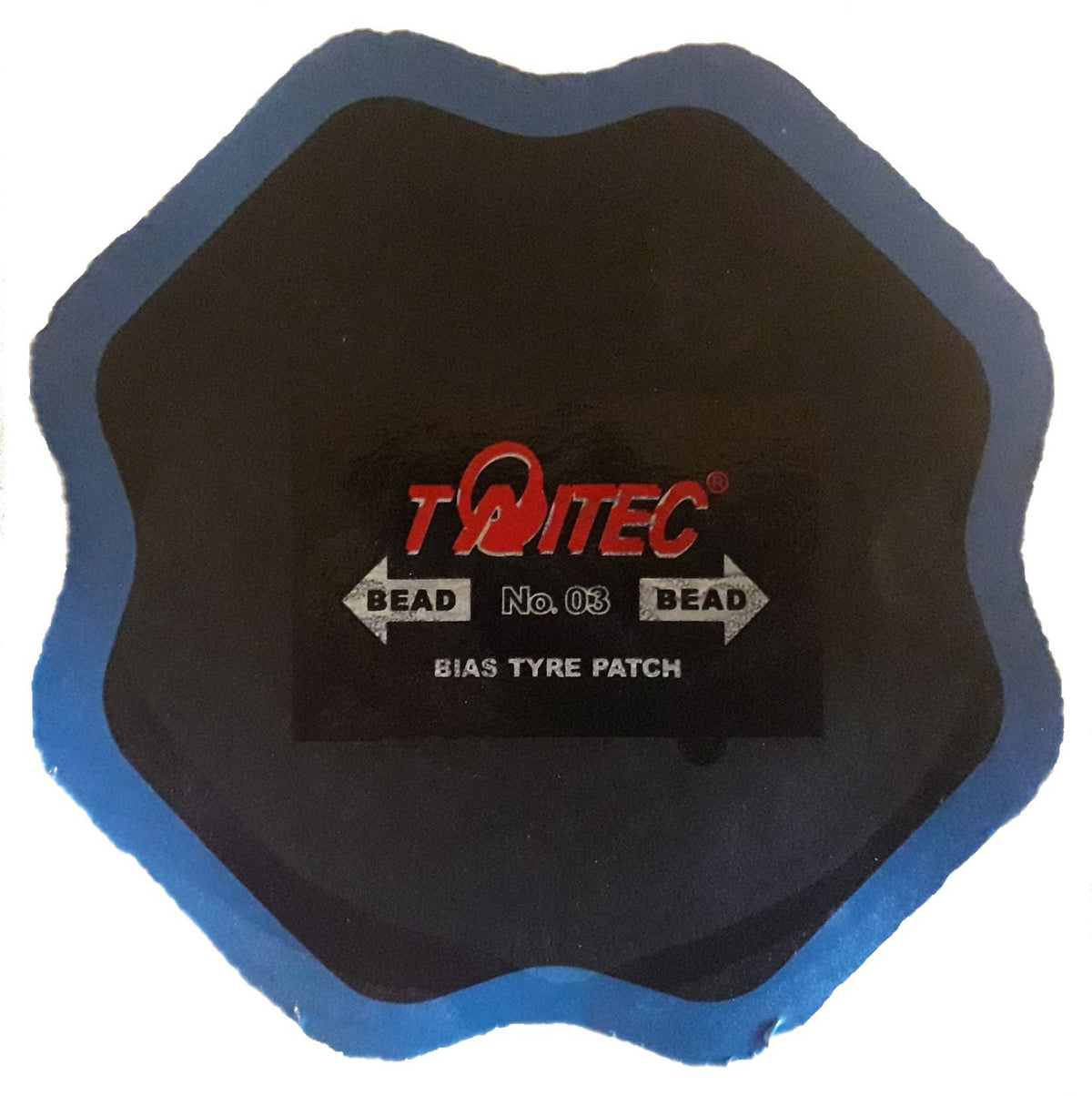 BOX OF 10 - Taitec 105mm Bias Tyre Repair Patch, 2-ply - TBTE-03