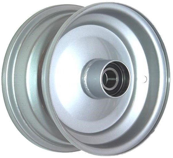 6"x2.50" Steel Rim, 52mm Bore, 85mm Hub Length, 52mm x 1" High Speed Bearings + Hubcap (Pre-assembled)