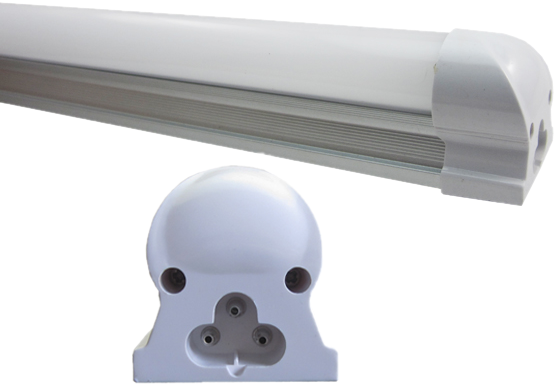 22W 4' (1.2m) LED Tube Integrated Fitting with Mounting Kit - Frosted Lens