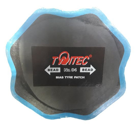 BOX OF 10 - Taitec 130mm Bias Tyre Repair Patch, 2-ply - TBTE-04