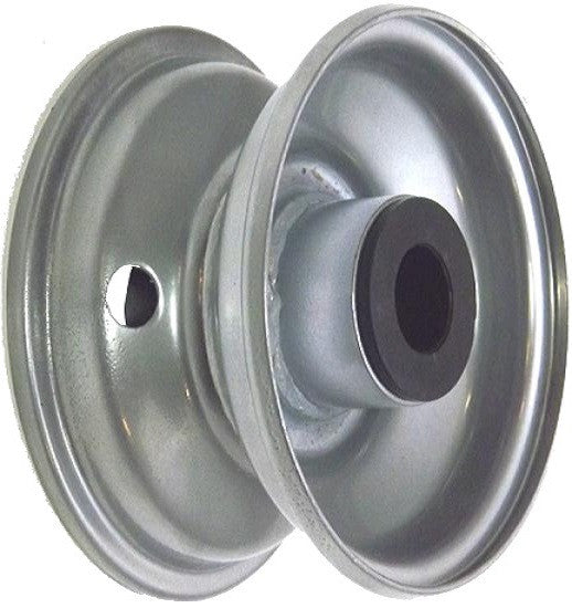 5"x3.25" Steel Rim, 2" Bore, 98mm Hub Length, 2" x ¾" Nylon Bushes