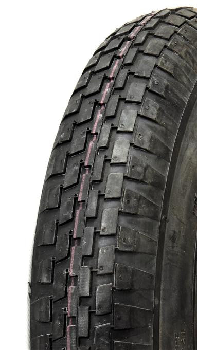 ASSEMBLY - 8"x65mm Plastic Rim, 2" Bore, 300-8 4PR V6635 Universal Block Tyre, ¾" Bushes