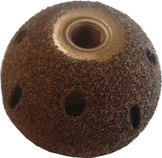 60 Grit Cupped Contour Buffing Wheel, 40mm or 50mm, with SAE 3/8-24 thread