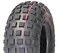 ASSEMBLY - 6"x4.50" Galv Rim, 15/600-6 2PR HF240B Knobbly Tyre, NO BEARINGS or BUSHES