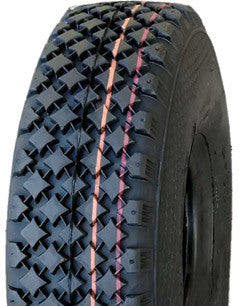 ASSEMBLY - 4"x2.00" 2-Pc Zinc Coated Rim, 300-4 4PR V6605 Diamond Tyre, ½" Bushes