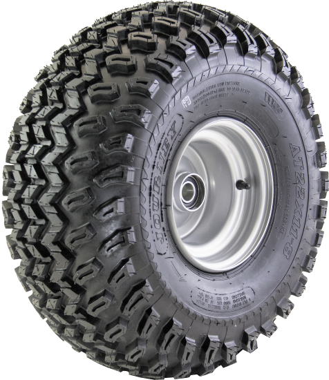 ASSEMBLY - 8"x7.00" Steel Rim, 25mm HS Bearings, 22/11-8 4PR P334 Knobbly ATV Tyre