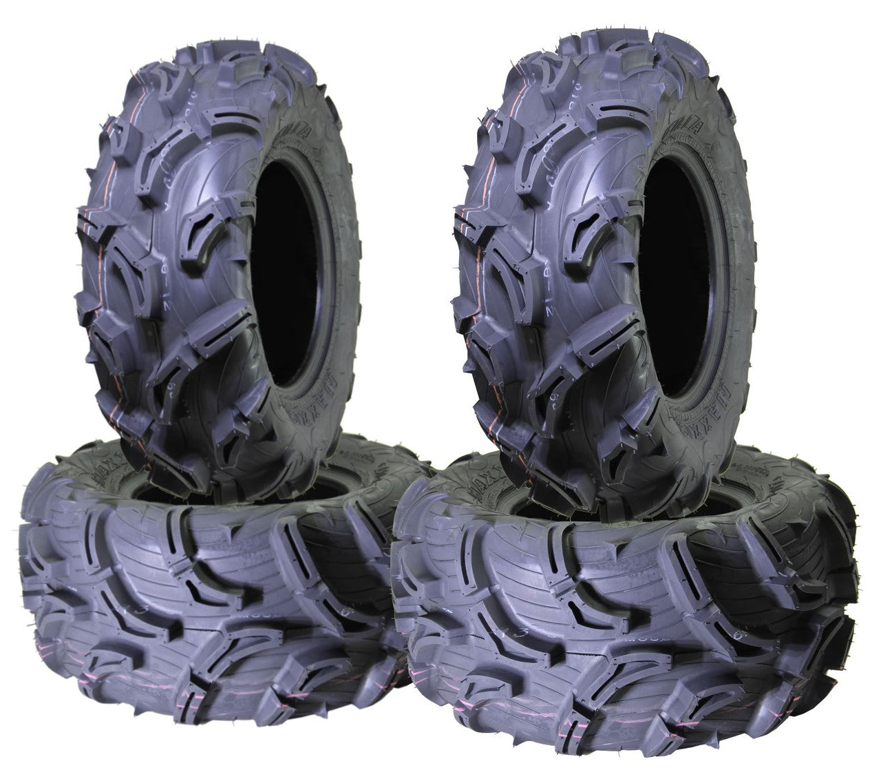 COMBO (2x ea) - 27/9-12 MU01+ & 27/11-12 MU02+ 6PR Maxxis Zilla ATV Tyres - 30mm Deep Tread